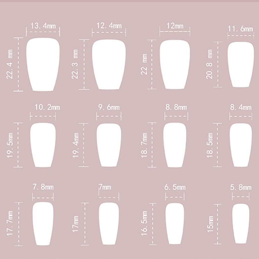 24PCS Glossy Red Black False Nails Fake Nails Wearable Spicy Girls Press on Nails Full Cover Artificial False Nail For Daily
