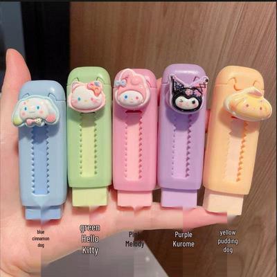 Heart-Shaped Cute Cartoon Eraser for Students - No Crumbs, Push-Pull Design