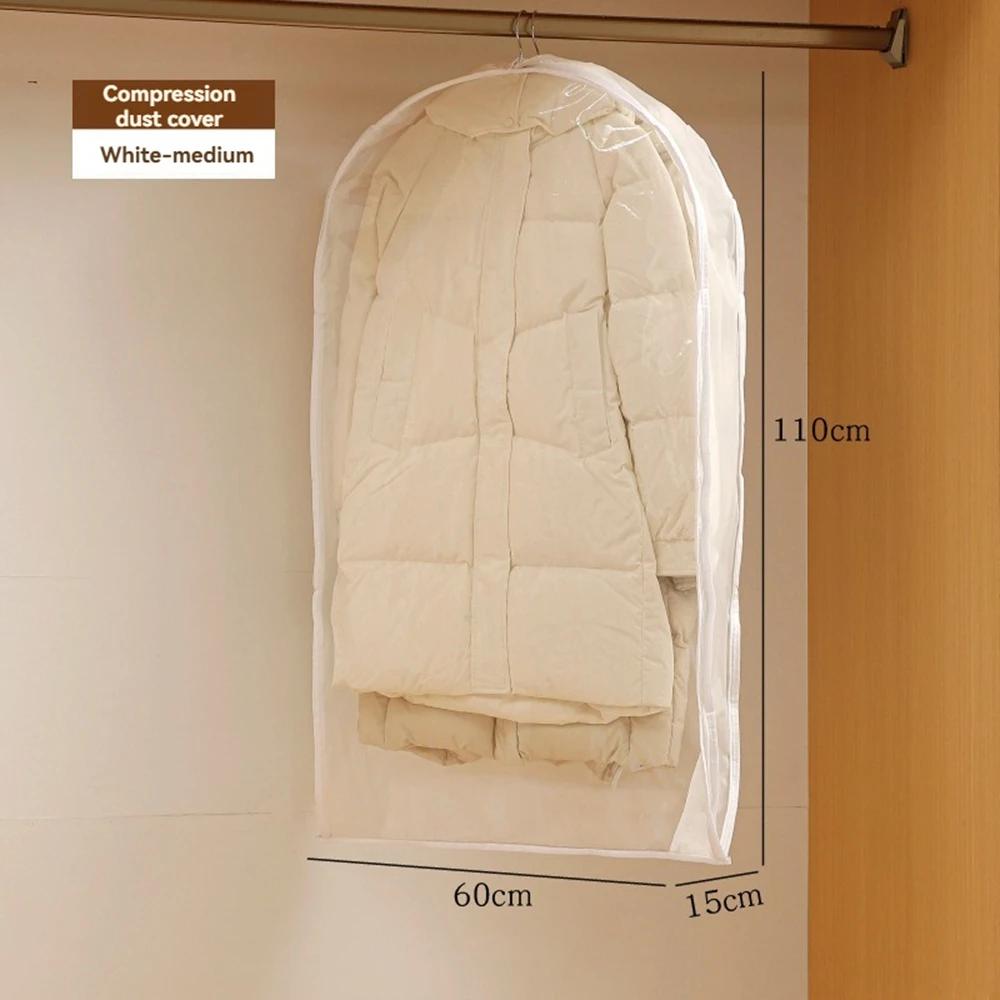 Down Coat Compression Dust Cover Closet Hanging Coat Dust Cover Waterproof Dustproof Household Transparent Clothes Storage Bag
