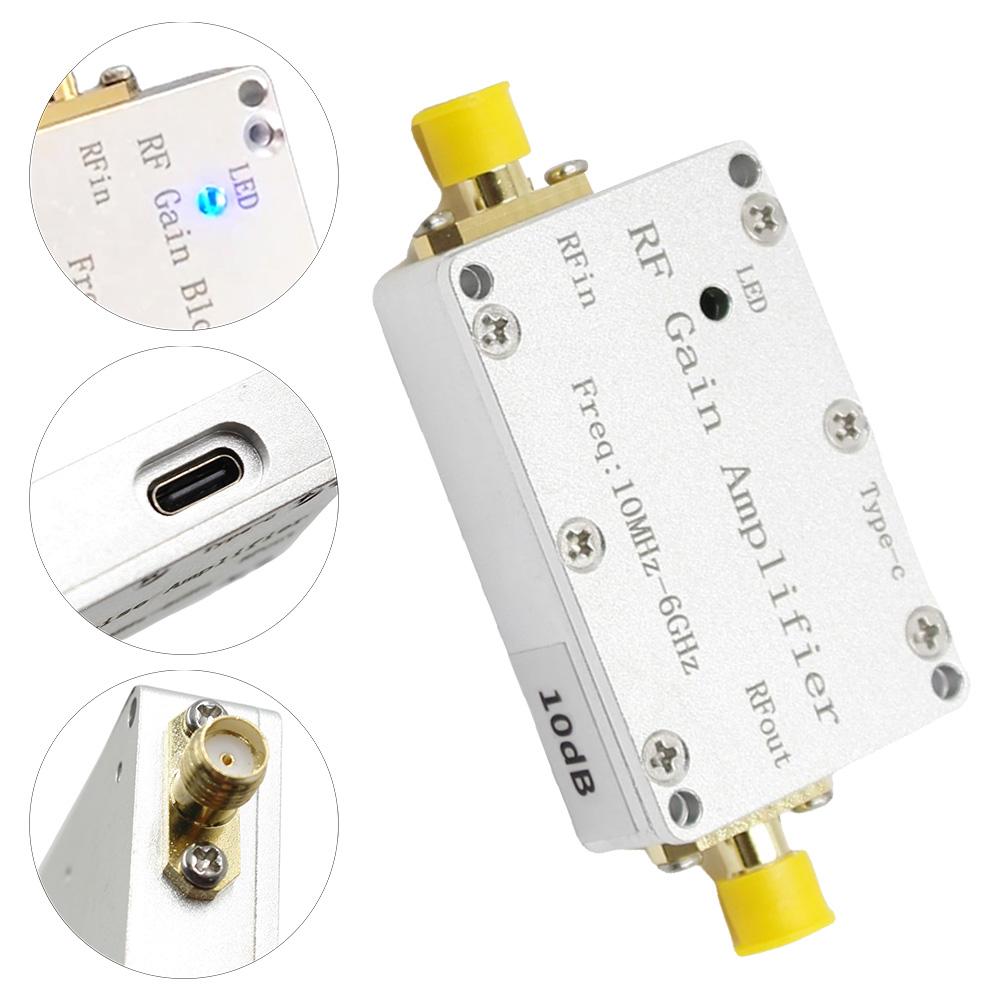 10MHZ-6GHz LNA High Flatness Receiver Amplifier with SMA RF Drive RF Amplifier Drone Image Transmission Hackrf One GPS Radio FM