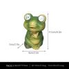 Outdoor Frog Garden Statue Decor for Outside Yard Ornament for Porch Patio Balcony Lawn Shelf Gardening Gifts Statue