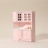 Realistic Miniature Kitchen Cabinet 1/12 Dollhouses Wood Furniture for Craft Model Project Decoration Room Scene Display