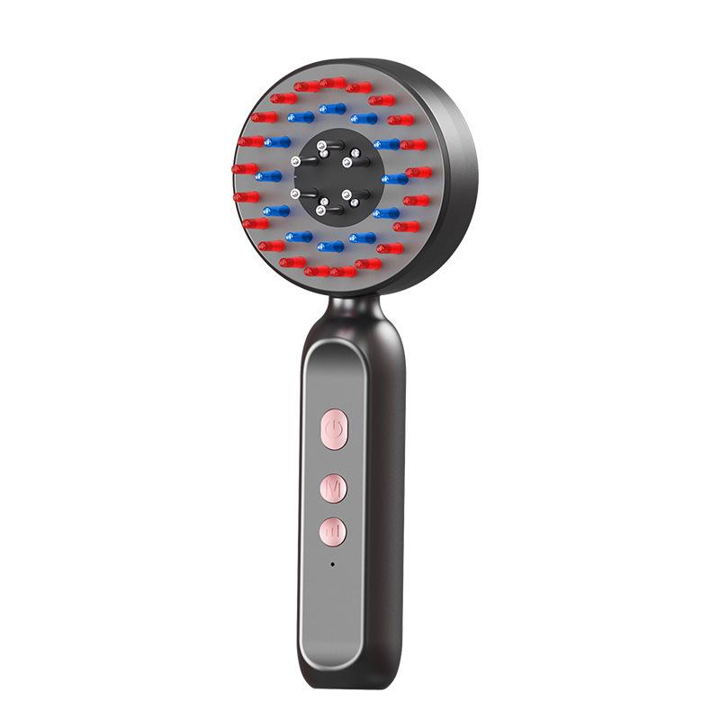 Electric Red & Blue Light Scalp Massager & Hair Growth Comb with Conductive Oils