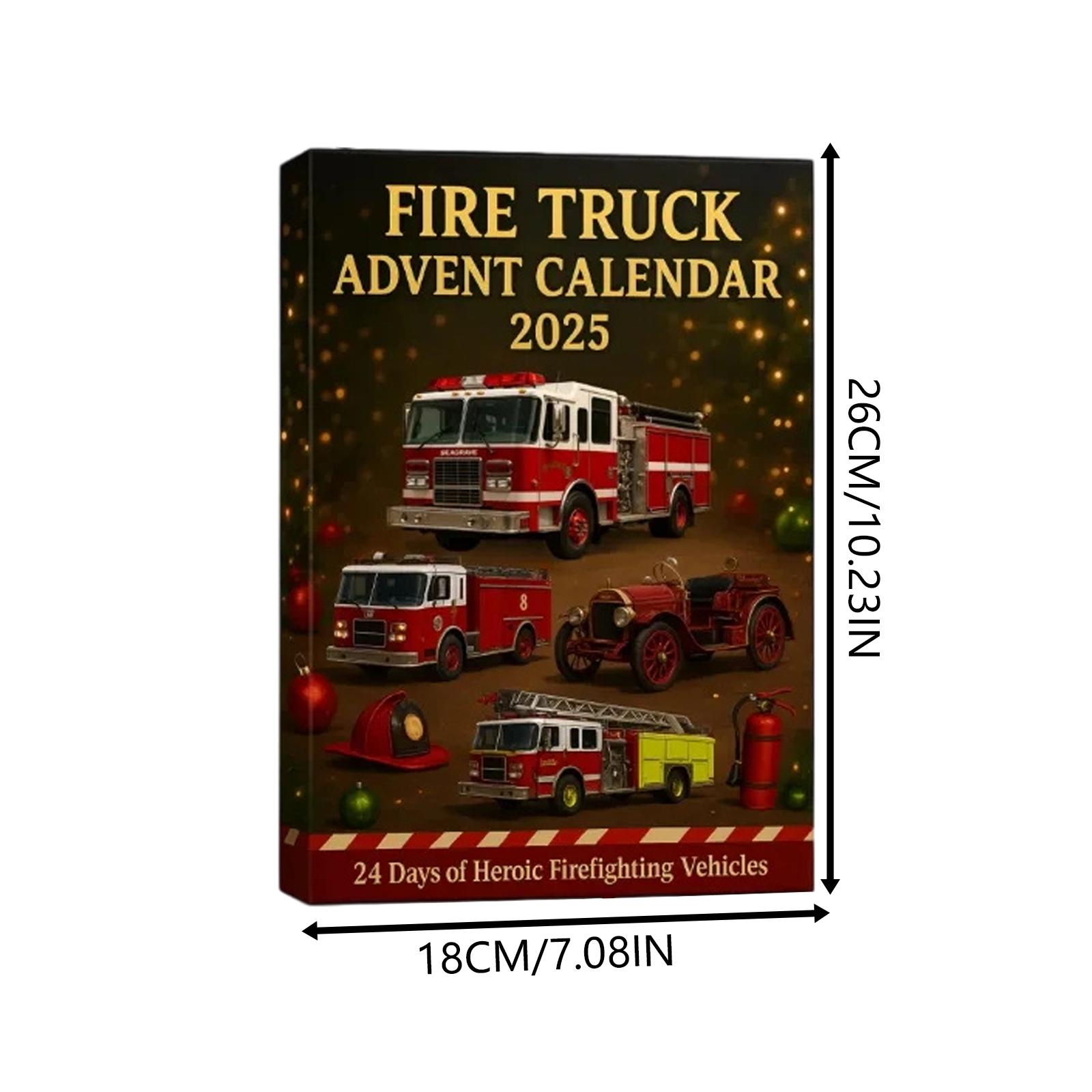 

Календарь обратного отсчета включает 24 подарочных календаря обратного отсчета и игрушки-сюрпризы. Адвент-календарь «Пожарная машина» на 24 дня. Украшение в виде пожарной машины One Size