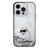 Karl Lagerfeld Klhcp14Llkcnsk Iphone 14 Pro 6.1 Transparent Hardcase Liquid Glitter Choupette