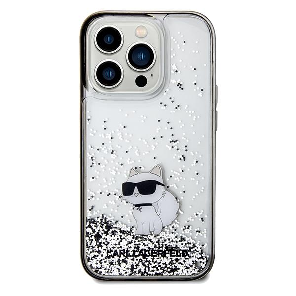 Karl Lagerfeld Klhcp14Llkcnsk Iphone 14 Pro 6.1 Transparent Hardcase Liquid Glitter Choupette