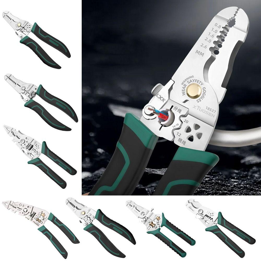High-carbon Steel Wire Stripping Pliers Multifunctional Non-Slip Wire Stripping Tool Hand Tools Comfortable