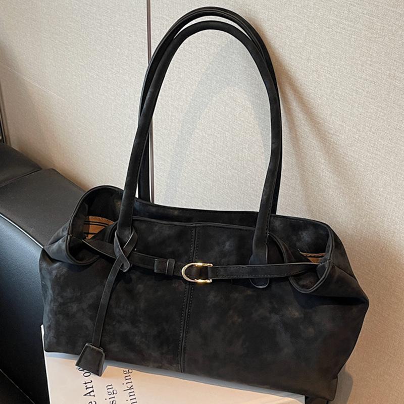 Commuter tote bag women's 2025 new retro shoulder bag fashion handbag niche underarm bag