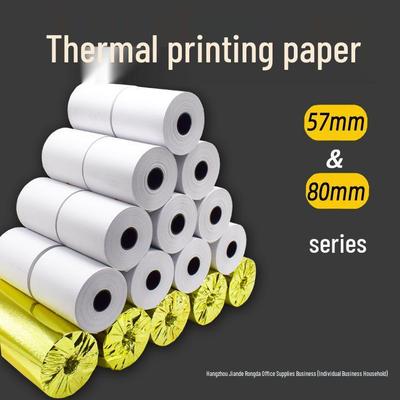 Rolo de Papel Térmico para Recibos 58mm, Miolo 57x30*40, para Uso em Supermercado e Restaurante
