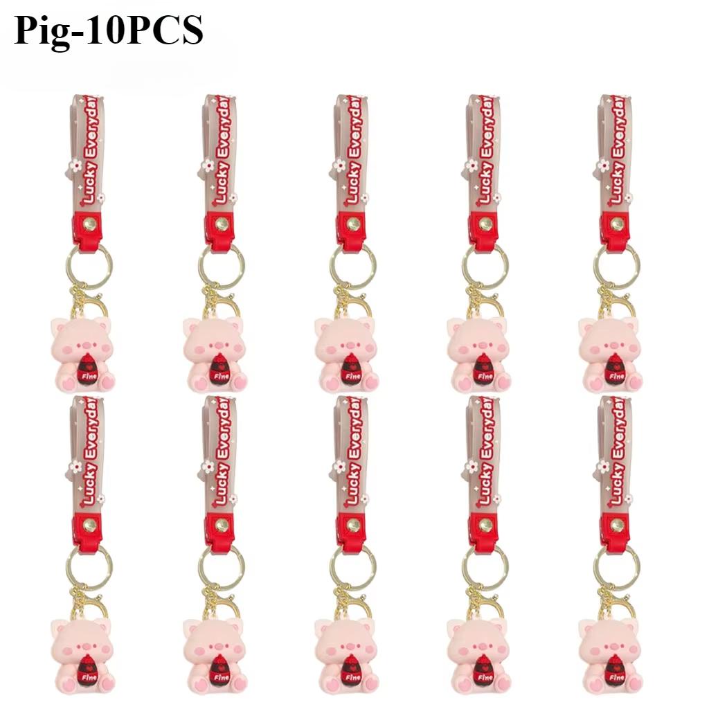 1-20PCS Luck Drinks Keychain  Pvc Doll Key Chain Cartoon Bag Pendant  Soft Plastic Doll Car Key Chain Bag Pendant Small Gift