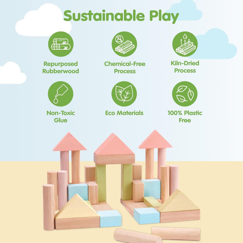 PlanToys Einheitenbausteine 40 Pastell 5507