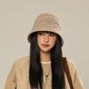 Women's Bucket Hat Knitted Fisherman Cap Autumn Winter Hats For Women Solid Color Casual Foldable Bob New