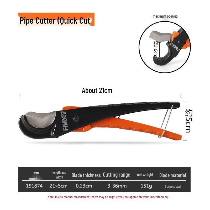 Heavy-Duty PVC Pipe Cutter CN plug (adapter included)
