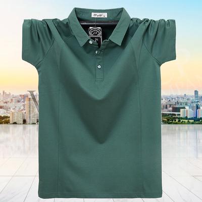 Herren Sommer T-Shirt Übergröße Lockeres und Bequemes T-Shirt Herren Arbeits-Poloshirt Aus Baumwolle Mit Reißverschluss Und Umklappbarem Kragen Atmungsaktives T-Shirt