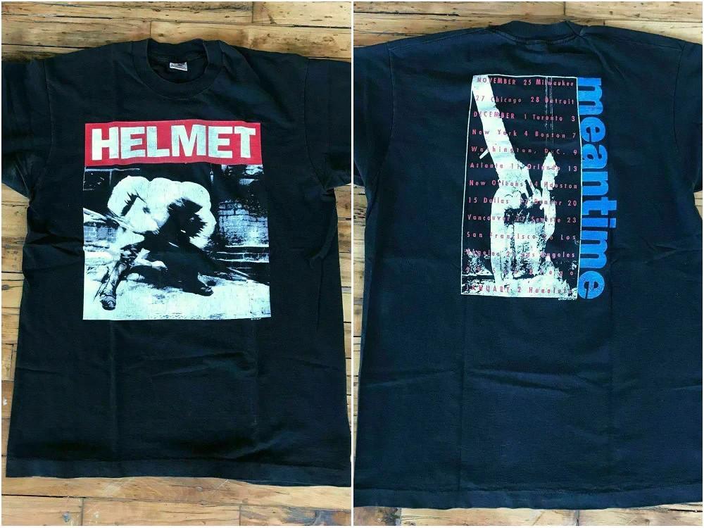 SHIRT HELMET MEANTIME GRUNGE T-SHIRT UNISEX CASUAL T-SHIRT Unisex T-Shirt XXXXL