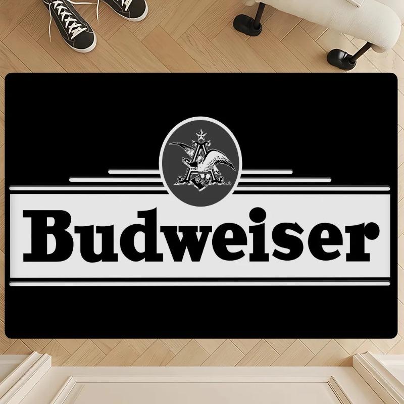 King of Beer B-Budweiser Carpet Living Room Sofa Bedroom Balcony Door Mat Kids Room Home Decoration Anti-Slip Large Area Rug
