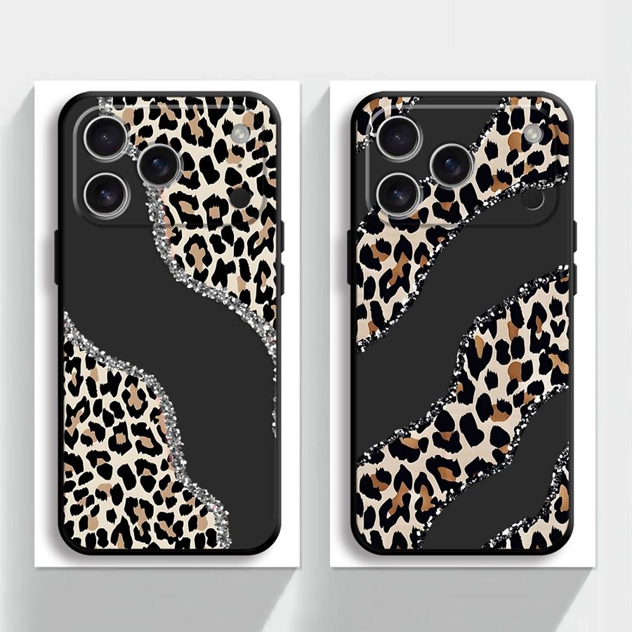 Minimalist Leopard Print Case for Apple iPhone 17 Pro Max XR XS MAX 12 16 13 14 11 Air 15 Pro 7 8 Funda Phone Cover