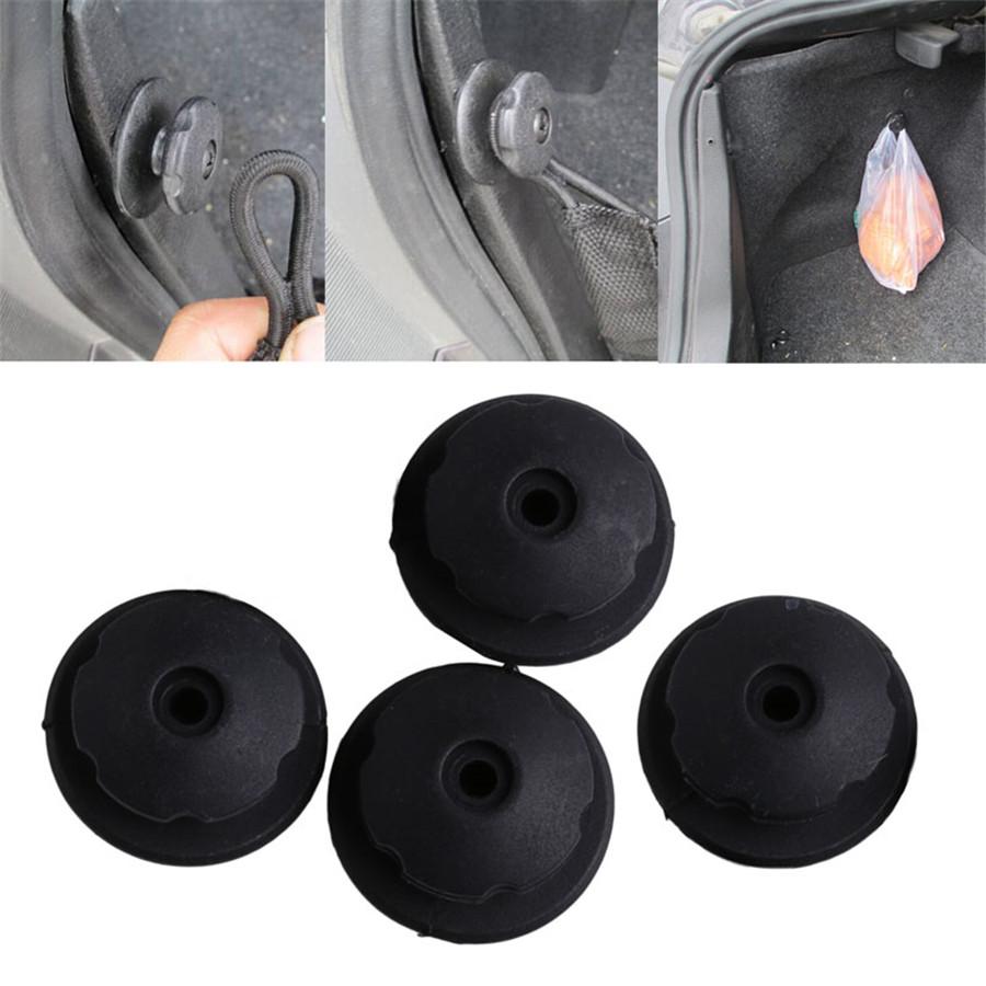 10X Black Hardware Hook Mounting Point Set For Car Rear Trunk Storage Organizer