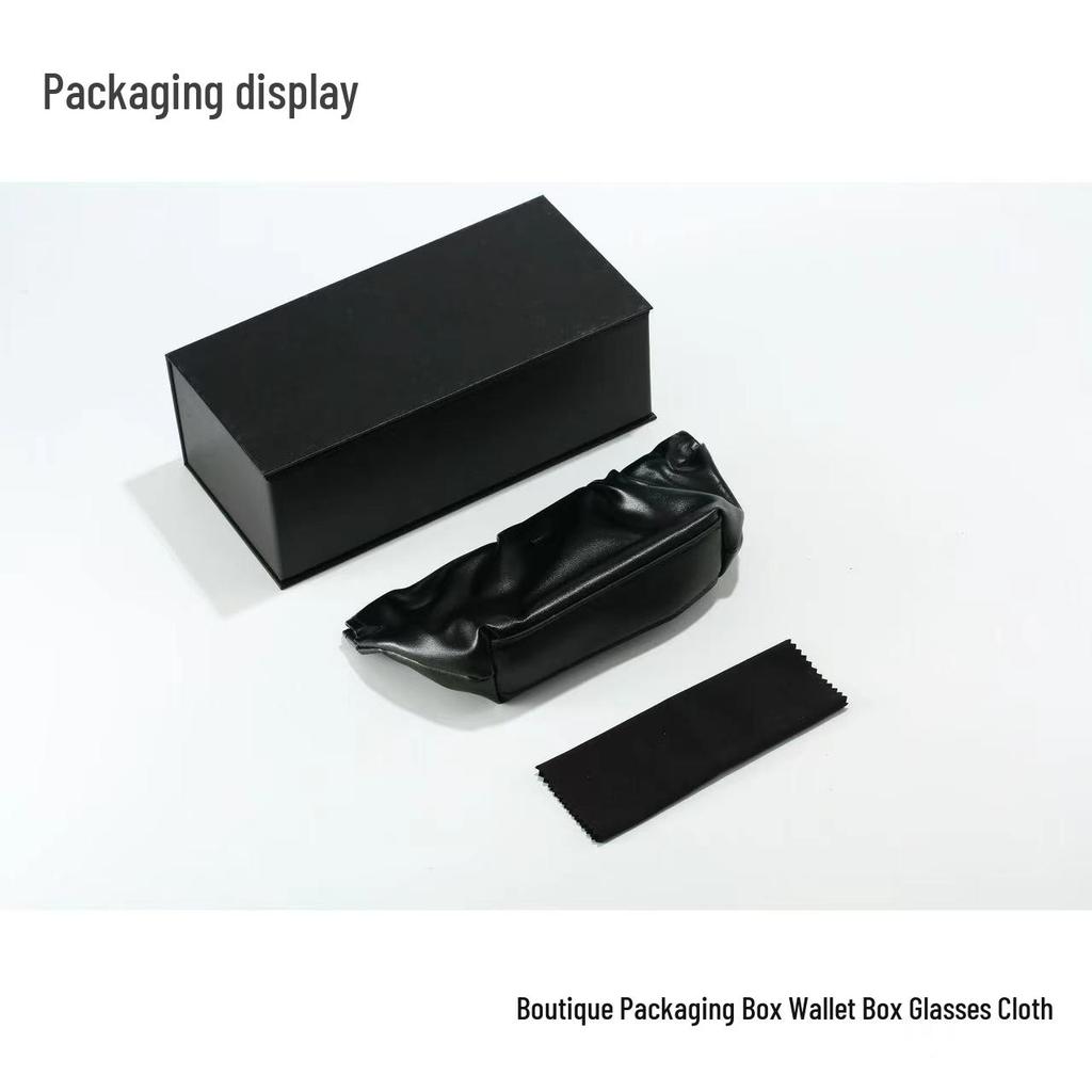 Multi-color Anti-slip Eyeglass Case with Chain and Cloth for Prescription and Reading Glasses