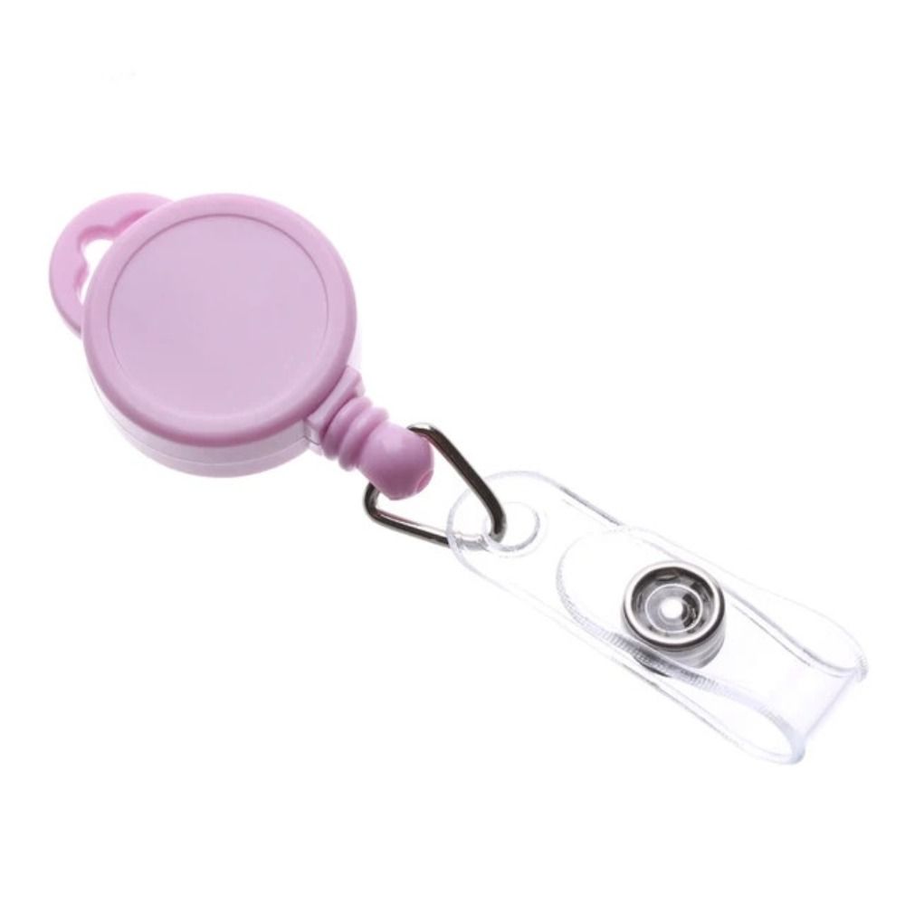 ID Lanyard ID Badge Holder Name Tag Easy To Pull Buckle Retractable Badge Reel Office Accessories