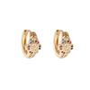 Exquisite Micro-Set Colored Diamond Flower Earrings - Light Luxury Zircon Women's Accessories.
