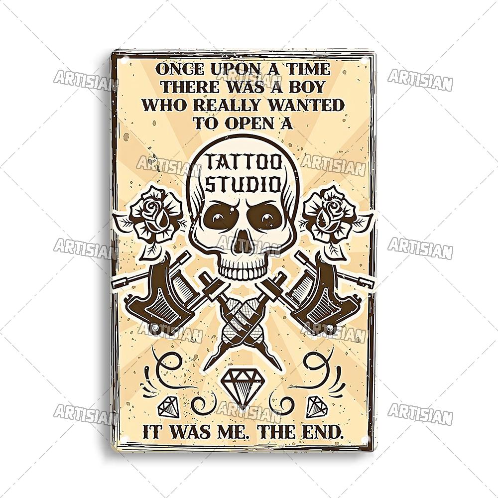 Artisian Tattoo Retro Metal Poster Job Tin Plaque Hobby Decorative Plate Wall Decor Garage Bar Pub Club Hotel Cafe Kitchen Home