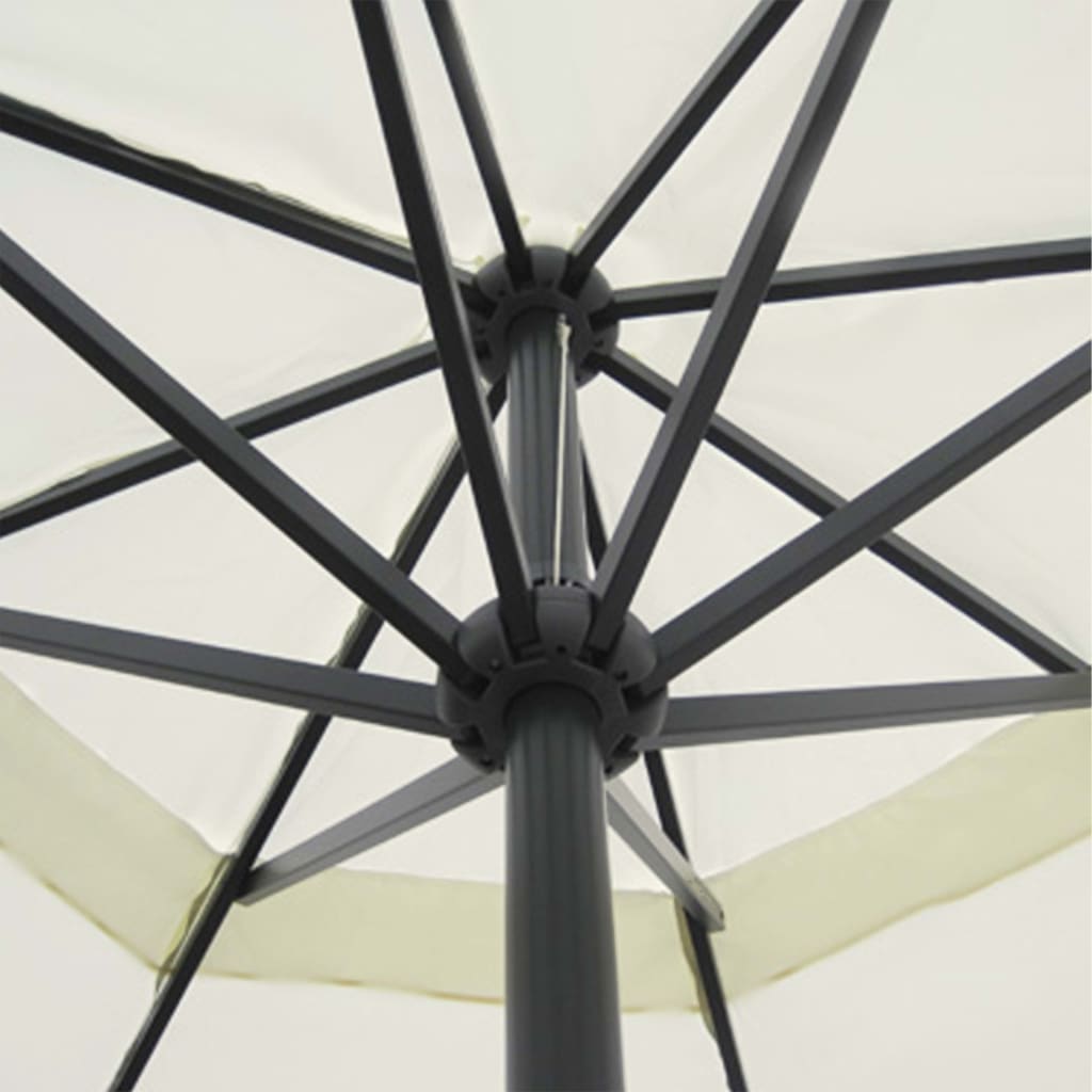 White Aluminum Sun Umbrella 500 Cm
