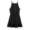 Children's Summer Casual Fashion Round Neck Solid Color Sleeveless Dress
