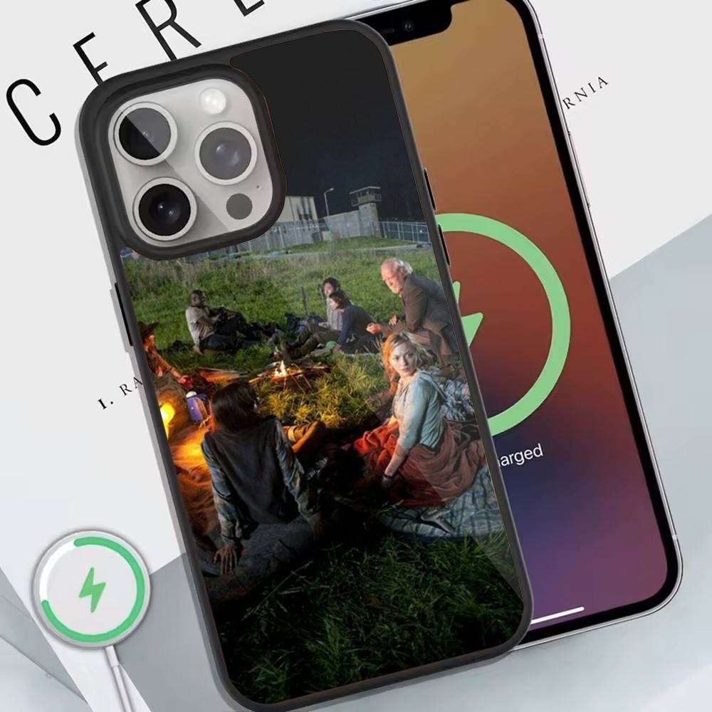TWD T-The Walking Dead Phone Case For Magnetic Wireless Charge  Cover For iphone 16 15 14 13 12  11 Pro Max Plus Coque