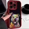 Ae76 Dog Color Doodle Design Art Protective Phone Cases for iPhone 13 14 15 Pro Max Infinix Hot 40i Tecno Camon 30 20 Pro Angel Eyes TPU Back Cover