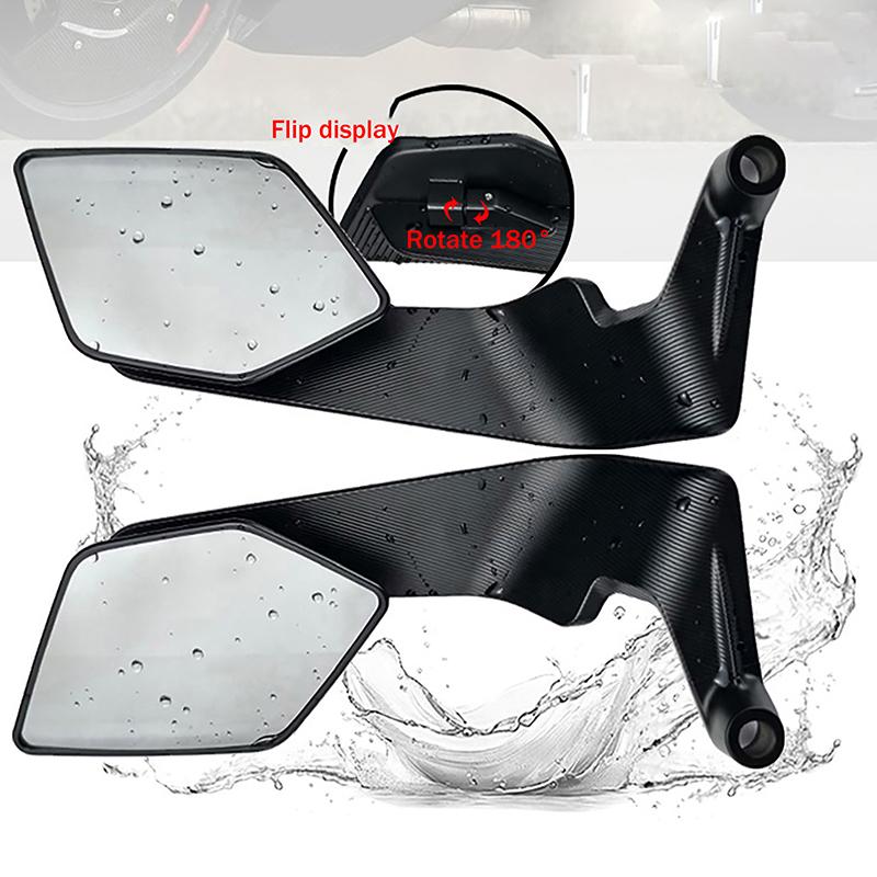 Espelhos de Motocicleta Winglets Stealth Espelho Grande Superfície de Espelho Asas Espelho 10mm/8mm Espelho Retrovisor de Motocicleta