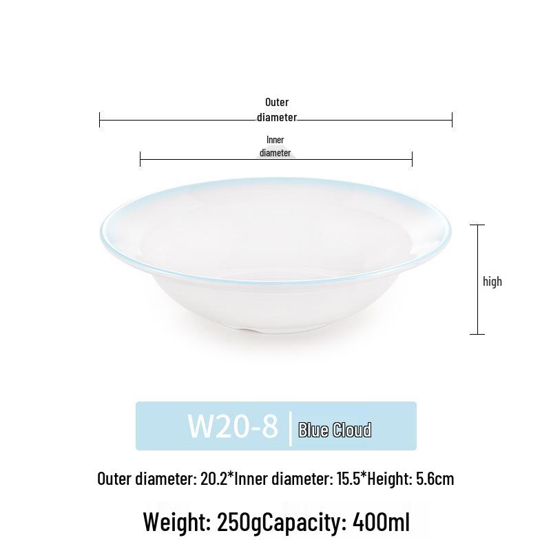 Большая миска для квашеной капусты и рыбы из меламина - Суповая миска под фарфор для отелей и ресторанов