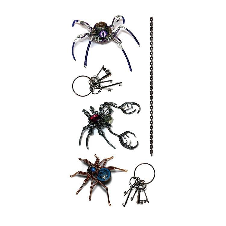 Scar Snake Spider Scorpion Animal Water Transfer Waterproof Tattoo Sticker Sample Spoofing Horror Set
