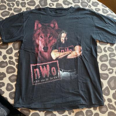 Vtg Kevin Nash NWO New World Order Wolf Pack Koszulka Przeróbka Bawełna CM089 Koszulka Unisex