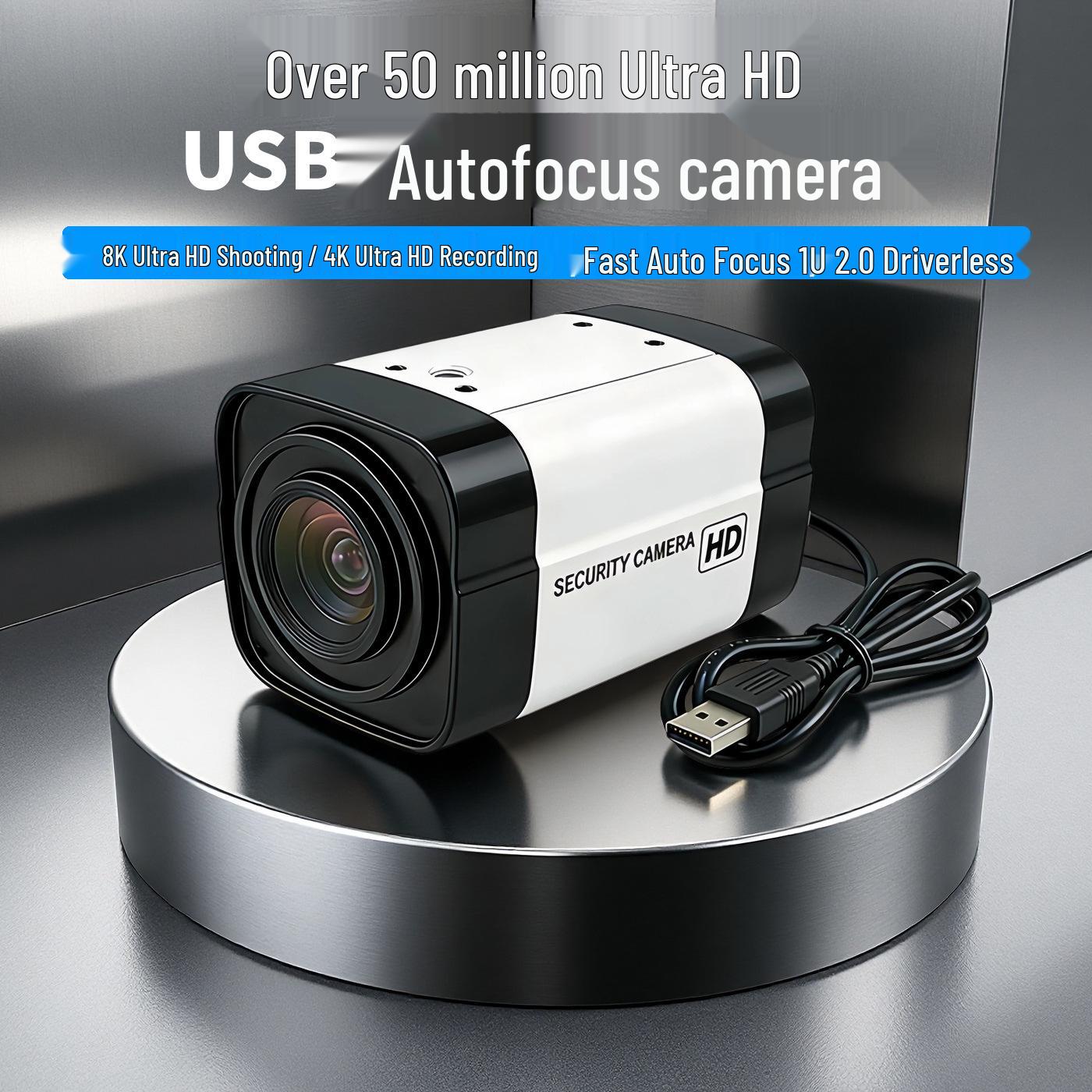 

50MP USB HD Autofocus Live Streaming Driver-Free Camera for Computers 8 MP [Auto Focus]
