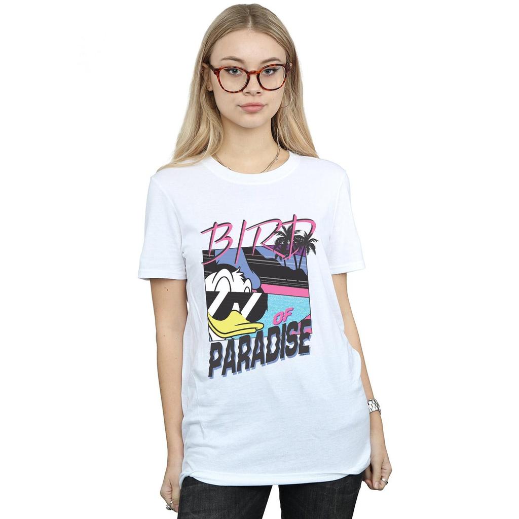 Disney Womens/Ladies Donald Duck Bird Of Paradise Cotton Boyfriend T-Shirt