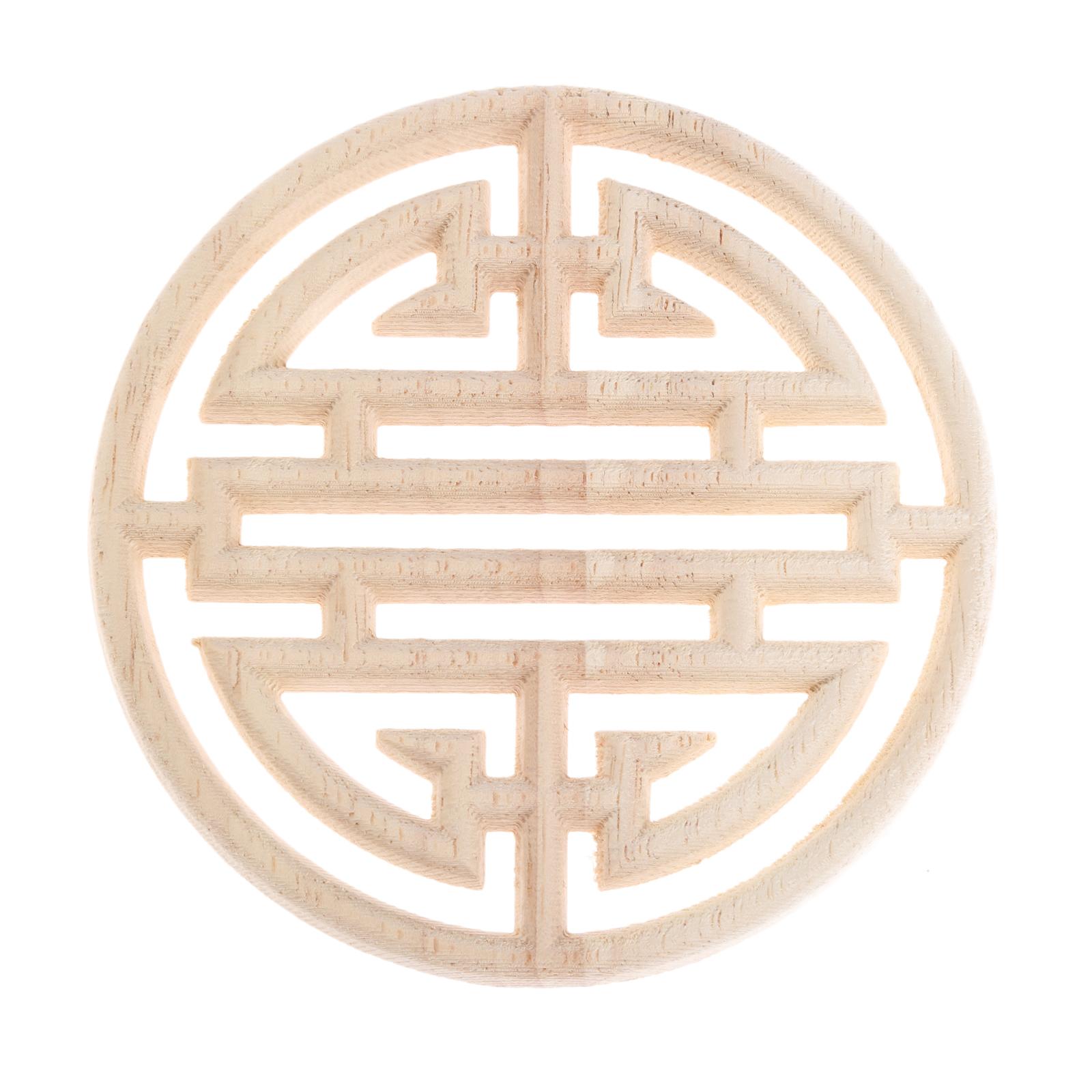 

1Pc 10/12/15/20cm Chinese Vintage Flora Wood Carved Applique Wooden Carving Decal Furniture Cabinet Door Frame Home Decor Crafts