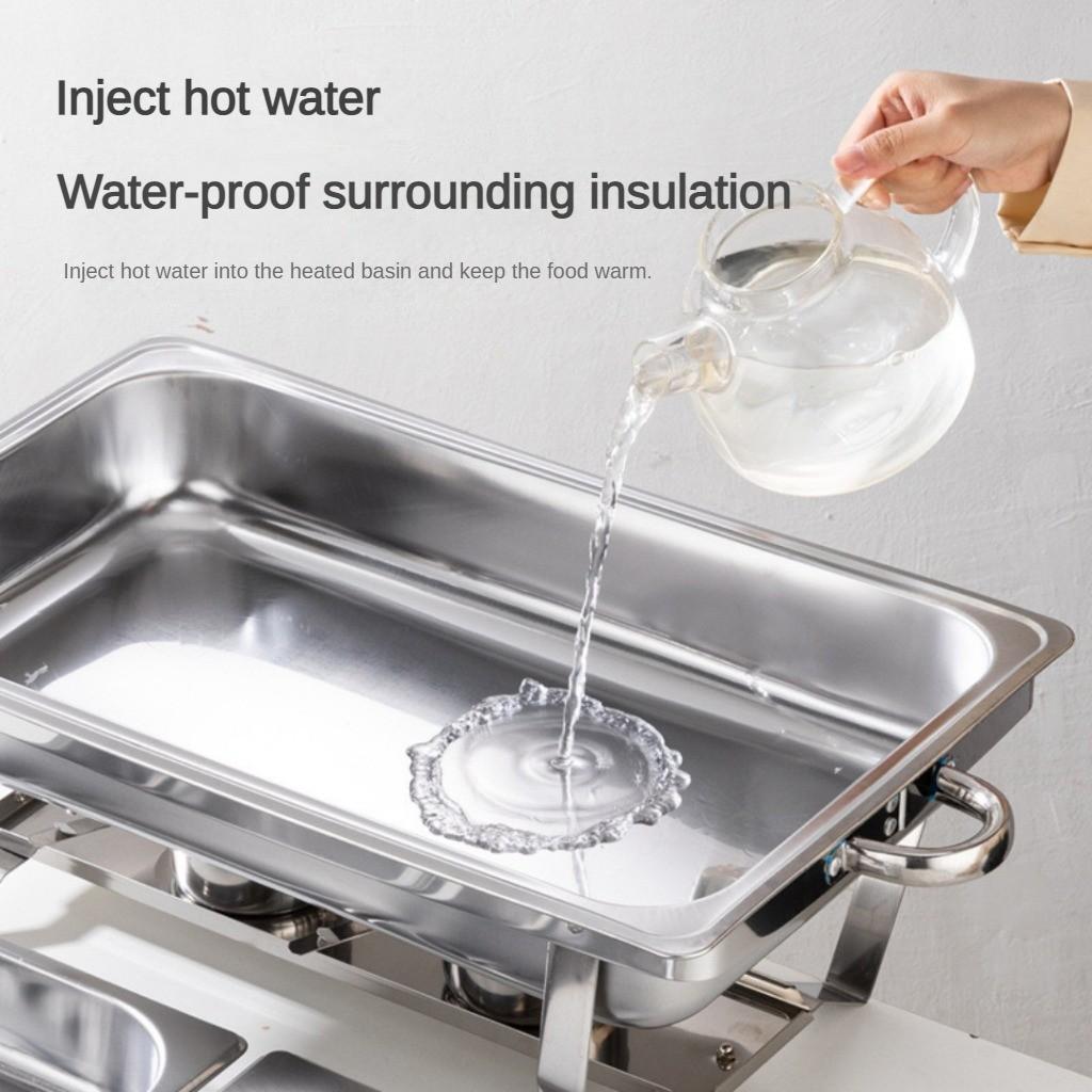 Full Size Stainless Steel Chafing Dish  Buffet Set Serving Tray Party Catering  Food Warmer