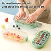 Press-to-Release Ice Cube Tray with Lid No-Touch Silicone Mold for Easy Release Food-Grade Leak-Proof Integrated Storage Box Home Bar Essential