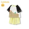Balabala Kids' Summer Short-Sleeve Two-Piece Set