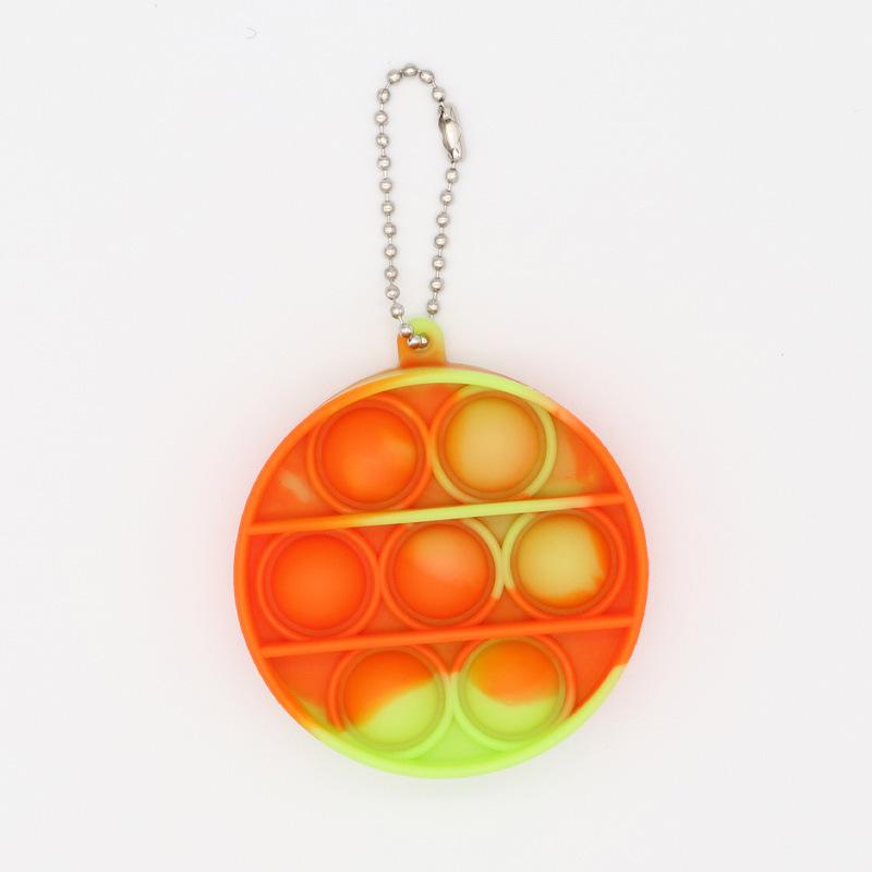 Colorful Silicone Keychain Bubble Toy - Mouse Killer Pendant and Educational Decompression Tool