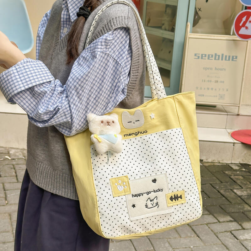 Polar Dot Shoulder Bag Women's Large Capacity Crossbody Bag Student Commuter Book Bag