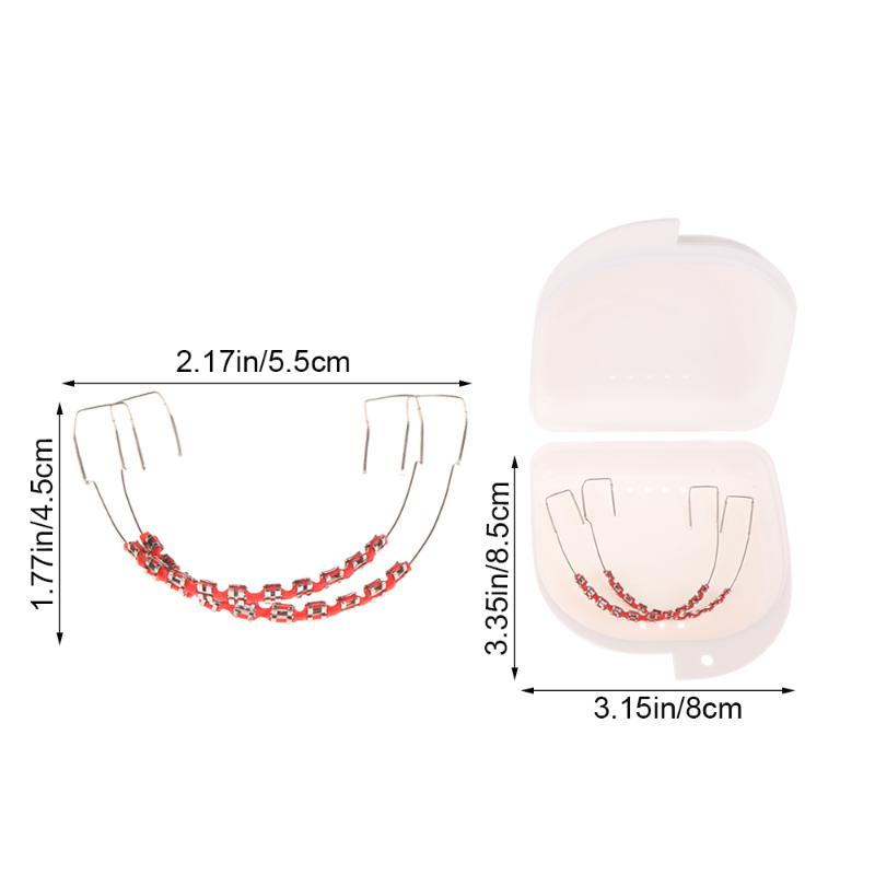 1 Paar Dentalzubehör Orthodontische Ligatur-Gummis Mit Box Bunte Zahnspangen-Dekoration Zahnmedizin Falsche Brackets Temporär