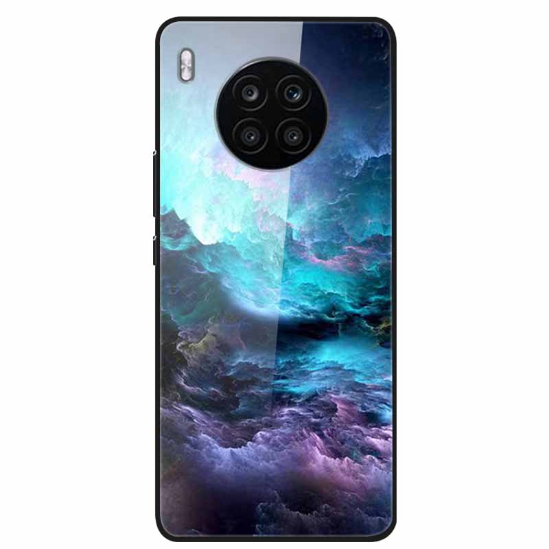 Tempered Glass Cases For Honor 50 Lite Covers Protective Fashion Hard Back Cover for Huawei Honor 50 Lite Phone Cases 50Lite Bag