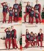 2023 New Arrival Plaid Alphabet Christmas Family Matching Pajama Set