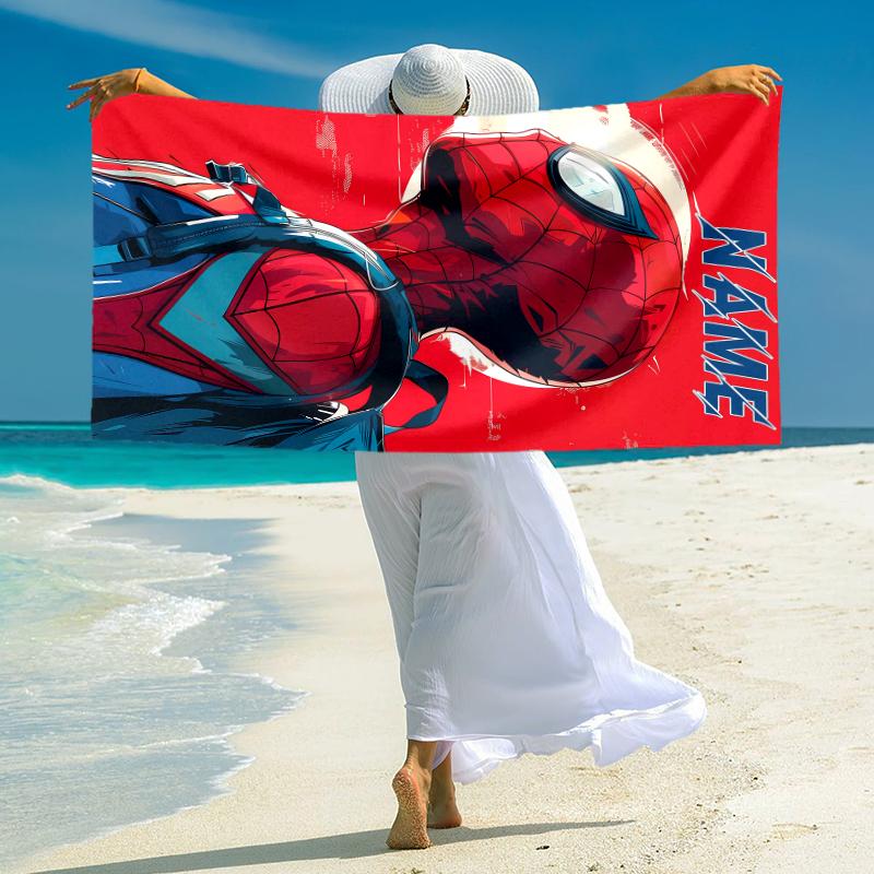 Personalized "Spider-Man: Heroic Journey" Beach Towel Microfiber Beach Towel Thin Absorbent for Beach Swimming Yoga Bath Sports. 0910239