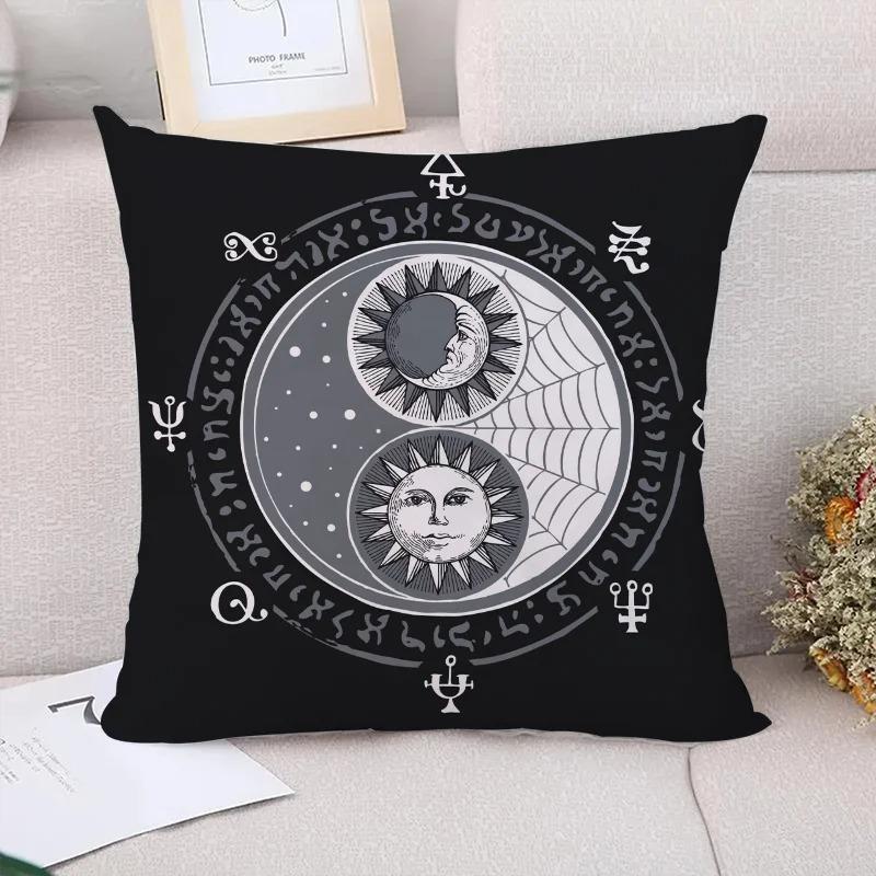 Sun and Moon Decorative Pillowcase Living Room Office Home Pillowcase Car Ornaments