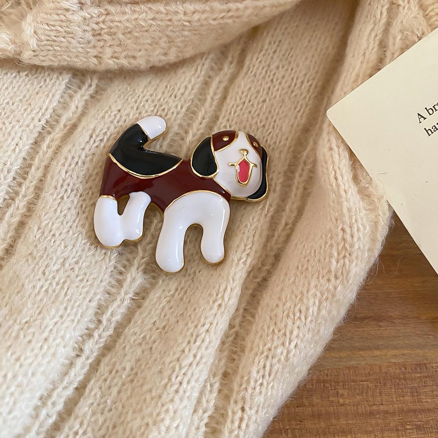 

Кольорова мультяшна брошка-значок з цуценям, крапельна олія: Унікальна, мила, висококласна європейська/американська брошка для жінок