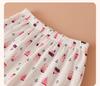 Sommer-Leggings und Pyjamashorts für Mädchen mit Blumenmuster aus Bambus-Baumwolle