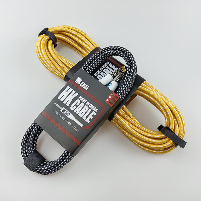 HK Braided Audio Cable for Guitars and Basses - Noise Reduction, Acoustic & Electric Use